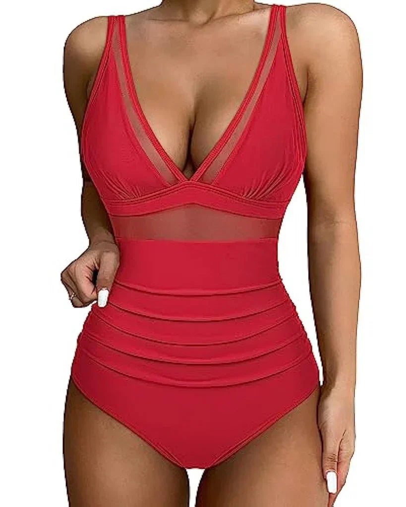 Remi | Plunge Mesh Badpak - Fashion Lab