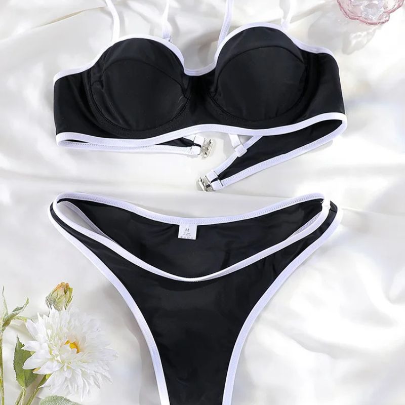 Nancy | Minimalistische Bandeau Bikini Set - Fashion Lab