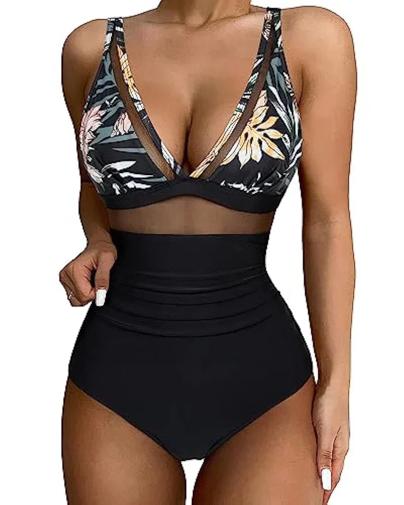 Remi | Plunge Mesh Badpak - Fashion Lab