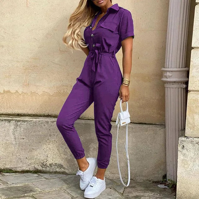 Helen | Utility Jumpsuit met Tailleceintuur - Fashion Lab