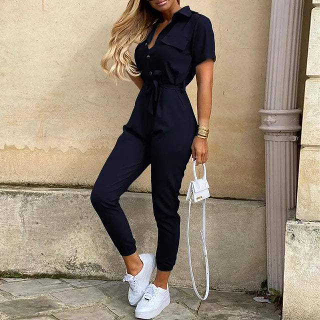 Helen | Utility Jumpsuit met Tailleceintuur - Fashion Lab