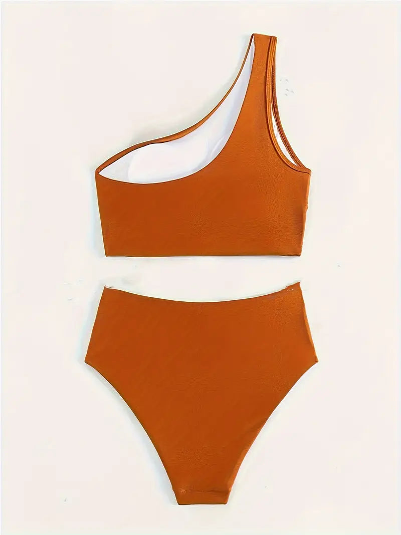 Joelle | Elegante One-Shoulder Bikini Set - Fashion Lab
