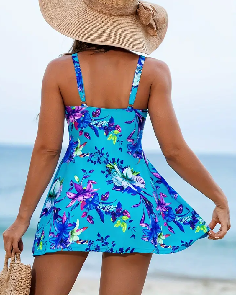Bea | Bloemenprint Zwemjurk Set - Fashion Lab