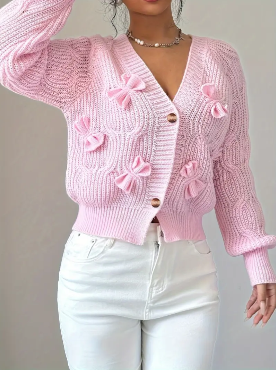 Trui voor dames โ Ada | Schattig Vestje Met Strik