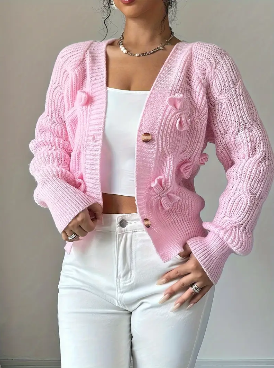 Trui voor dames โ Ada | Schattig Vestje Met Strik