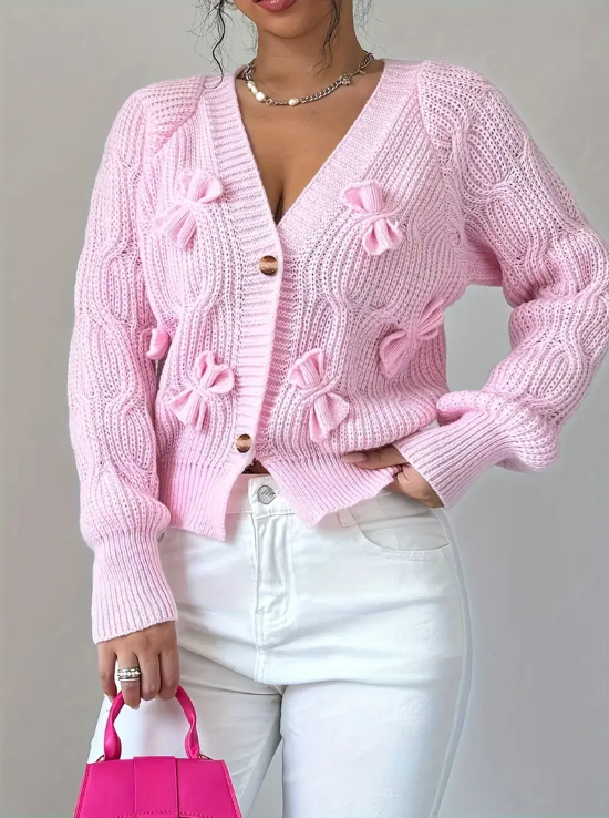 Trui voor dames โ Ada | Schattig Vestje Met Strik