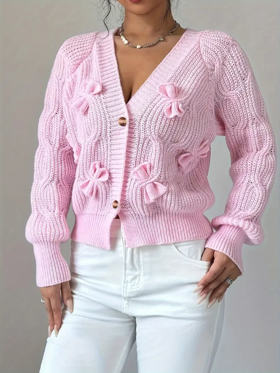 Trui voor dames โ Ada | Schattig Vestje Met Strik