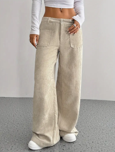 Broek voor dames – Ainsley | Makara Corduroy Broek Met Wijde Pijpen