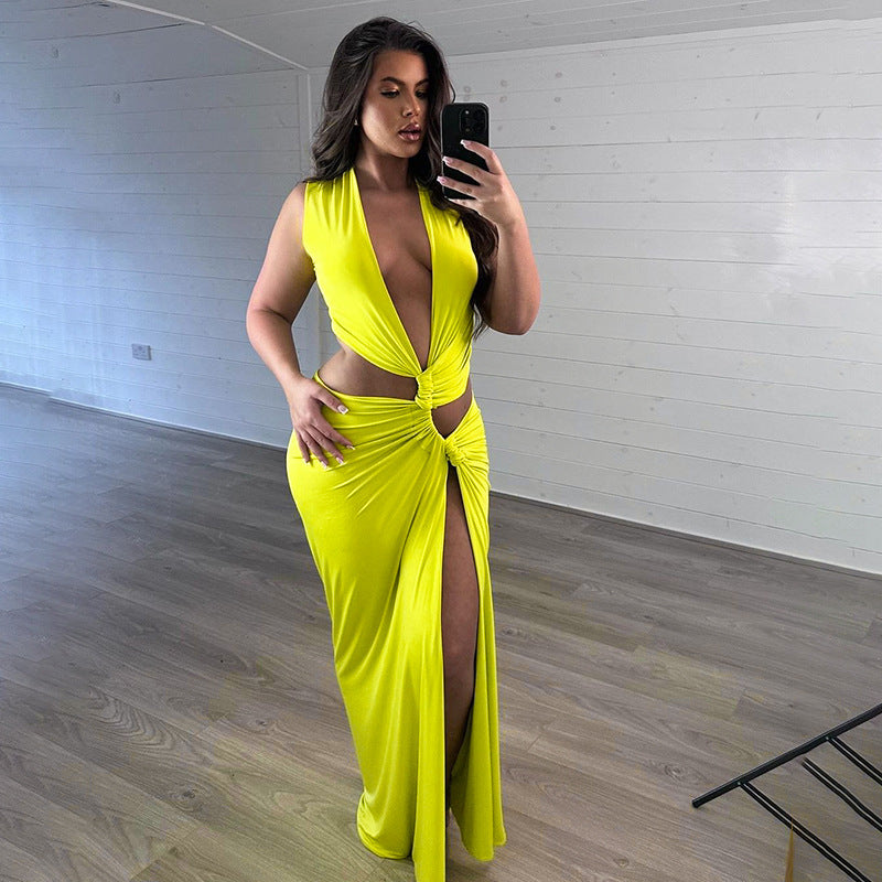 Lydia | Uitgeholde Slanke Lengte Jurk - Fashion Lab