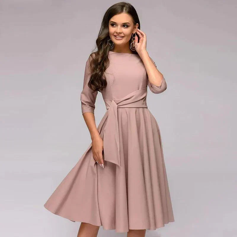 Eveline | Elegante Midi Jurk - Fashion Lab