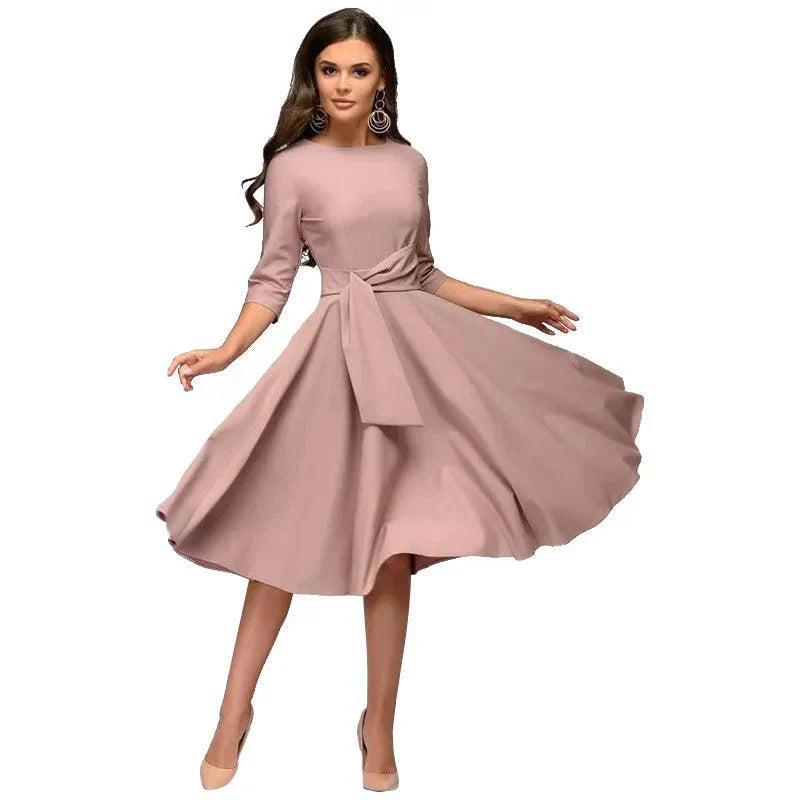 Eveline | Elegante Midi Jurk - Fashion Lab