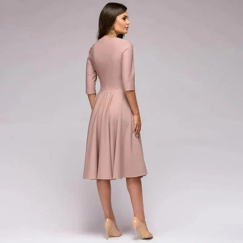 Eveline | Elegante Midi Jurk - Fashion Lab
