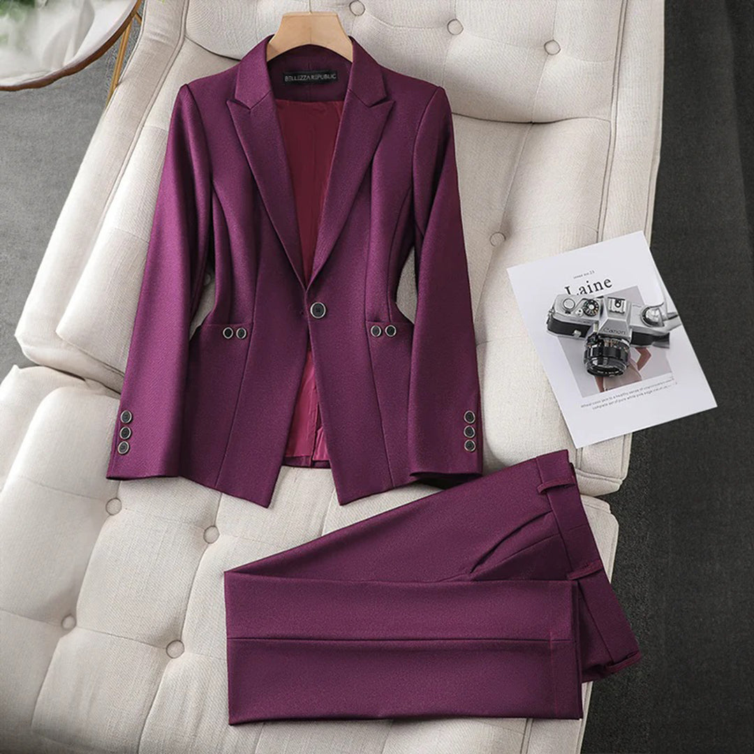 Bella | Elegante blazer en broek set - Fashion Lab