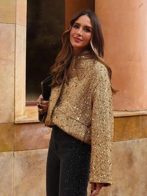 Jane | Gouden Sequin Jacket - Fashion Lab