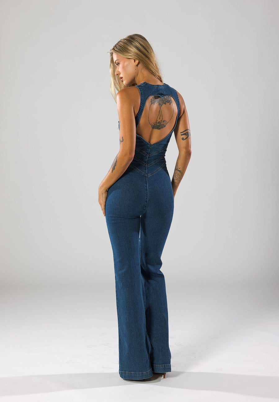set voor dames โ Doressa | Trendy Denim Jumpsuit