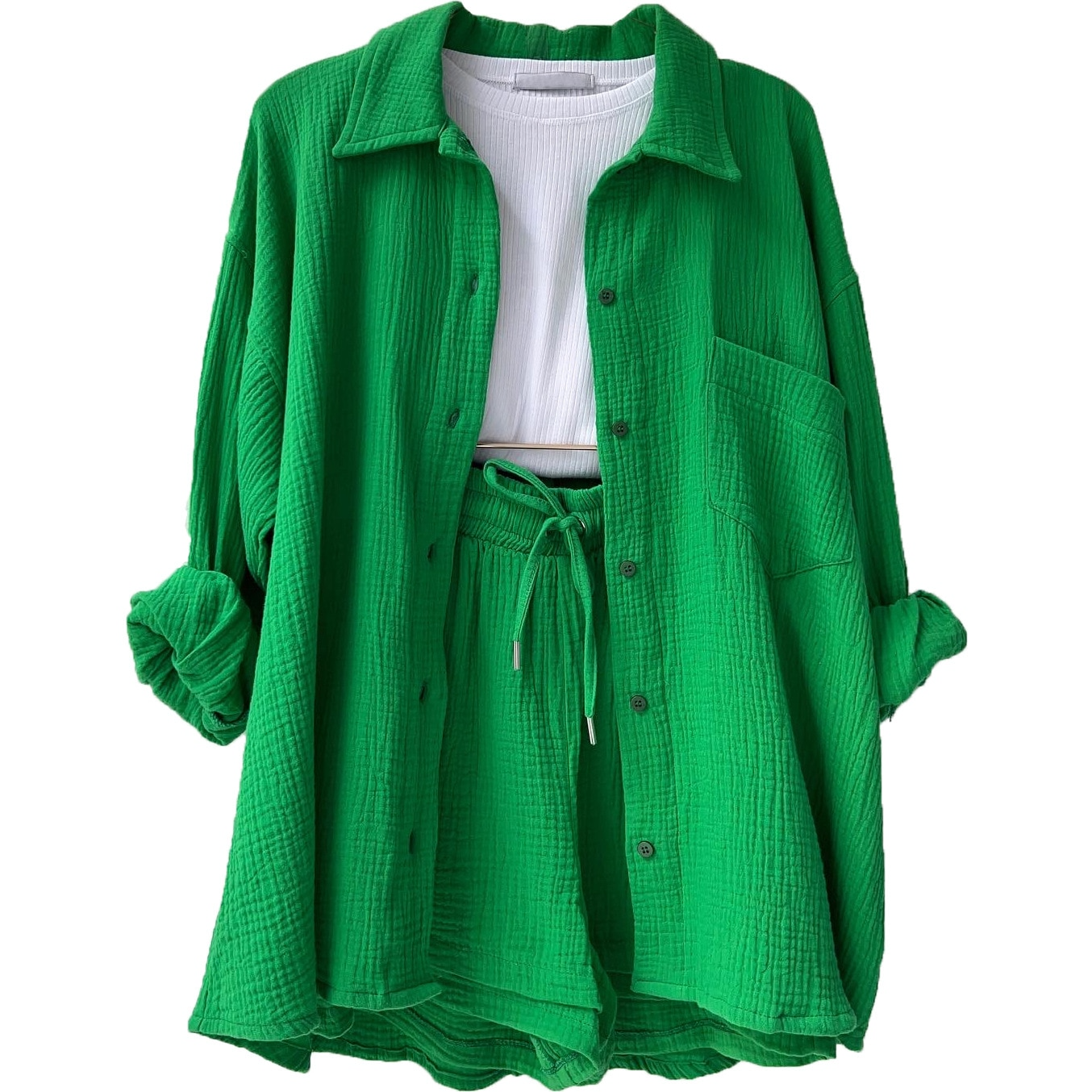 Pearl | Loungewear Set met Overhemd en Shorts - Fashion Lab
