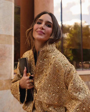Jane | Gouden Sequin Jacket - Fashion Lab