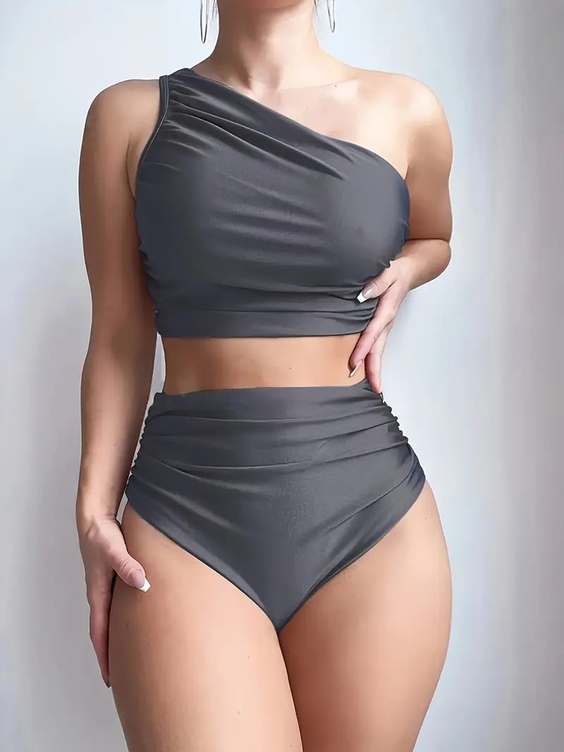 Joelle | Elegante One-Shoulder Bikini Set - Fashion Lab