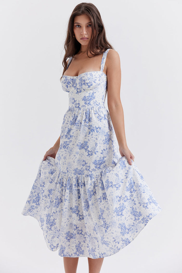 jurk voor dames – Elysia | Bloemen Midi Zonnejurk