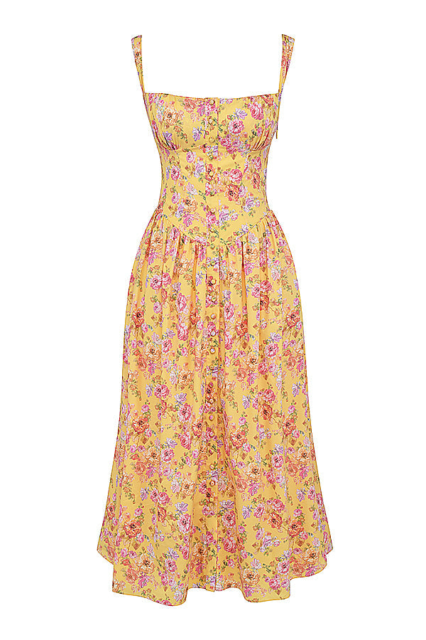 jurk voor dames – Elysia | Bloemen Midi Zonnejurk
