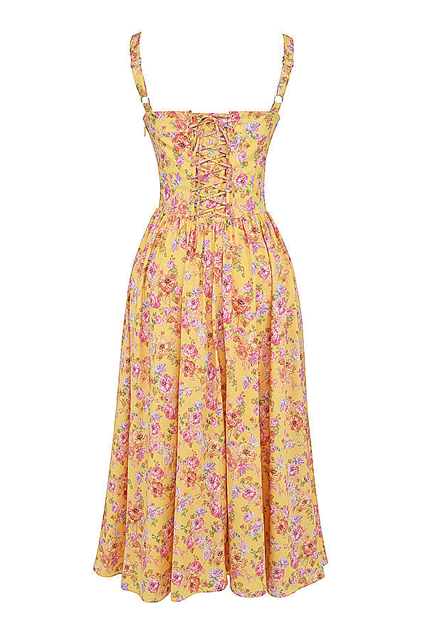jurk voor dames – Elysia | Bloemen Midi Zonnejurk