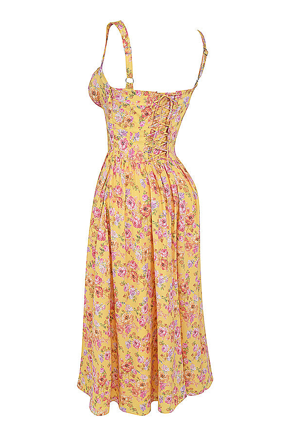 jurk voor dames – Elysia | Bloemen Midi Zonnejurk