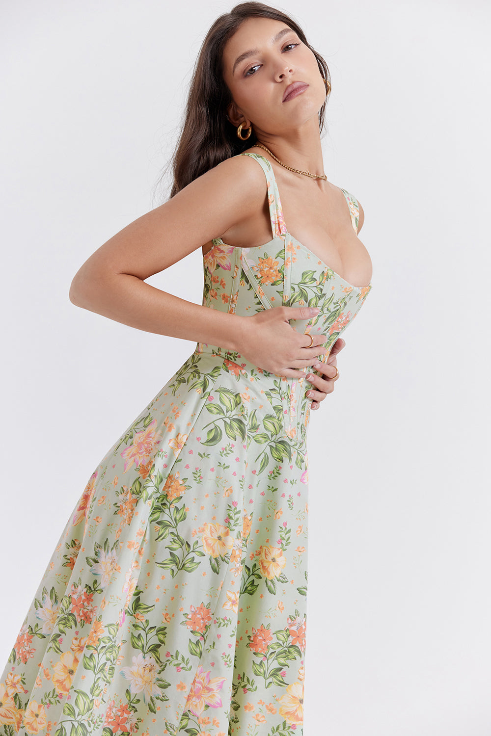jurk voor dames – Elysia | Bloemen Midi Zonnejurk