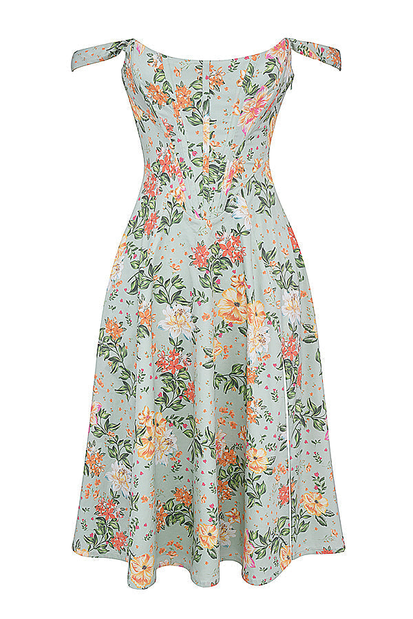 jurk voor dames – Elysia | Bloemen Midi Zonnejurk