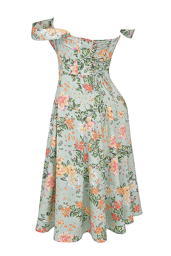 jurk voor dames – Elysia | Bloemen Midi Zonnejurk