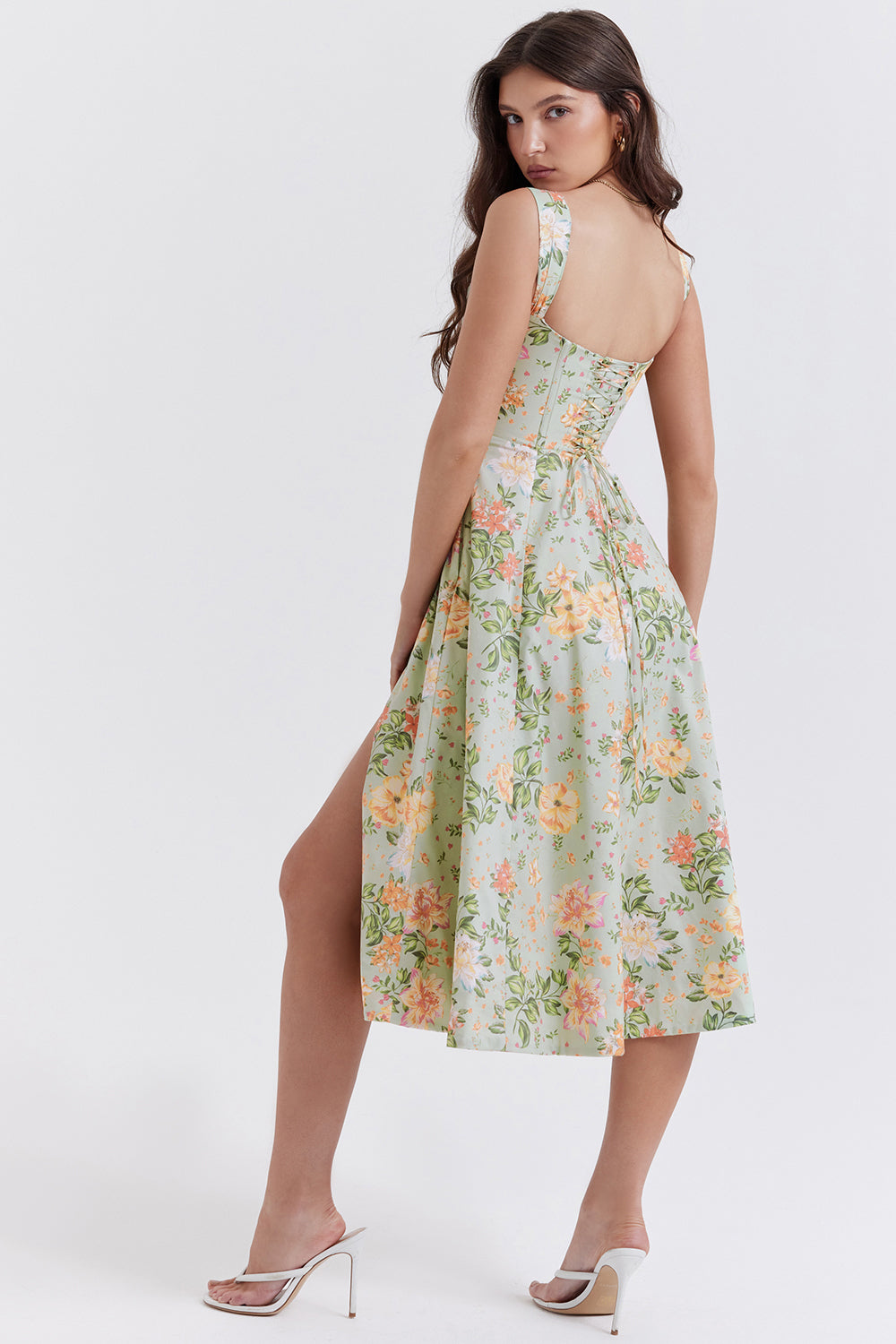 jurk voor dames – Elysia | Bloemen Midi Zonnejurk