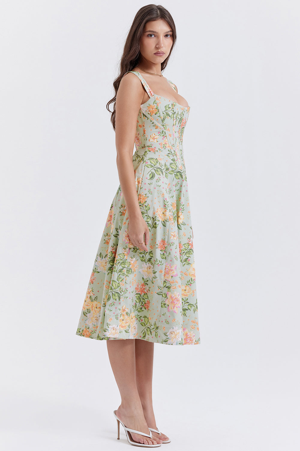 jurk voor dames – Elysia | Bloemen Midi Zonnejurk