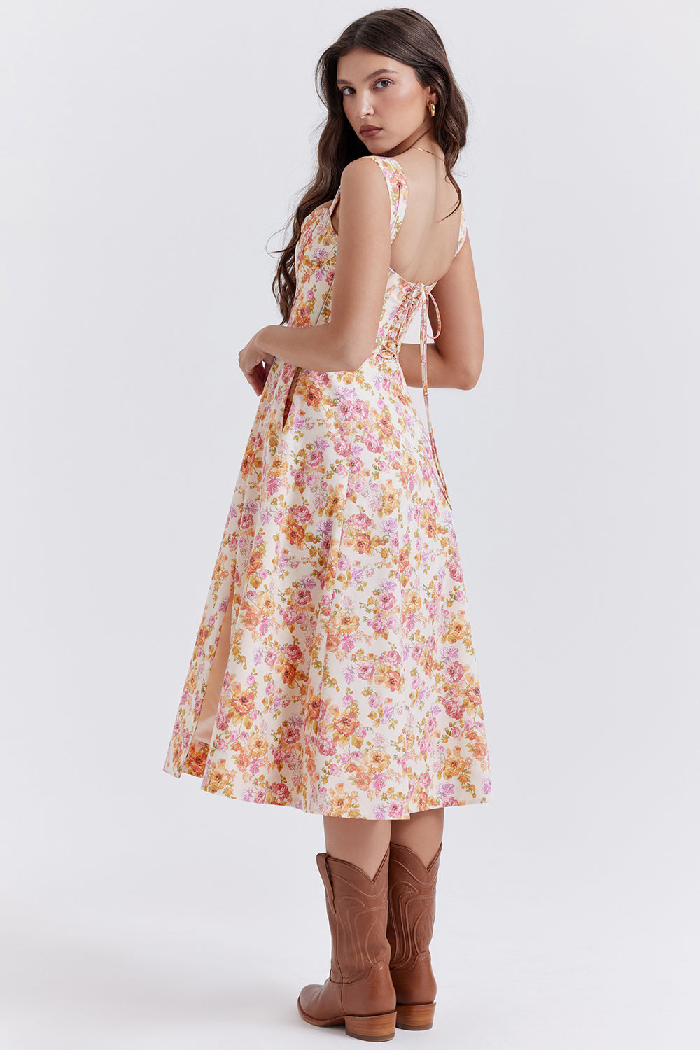 jurk voor dames – Elysia | Bloemen Midi Zonnejurk