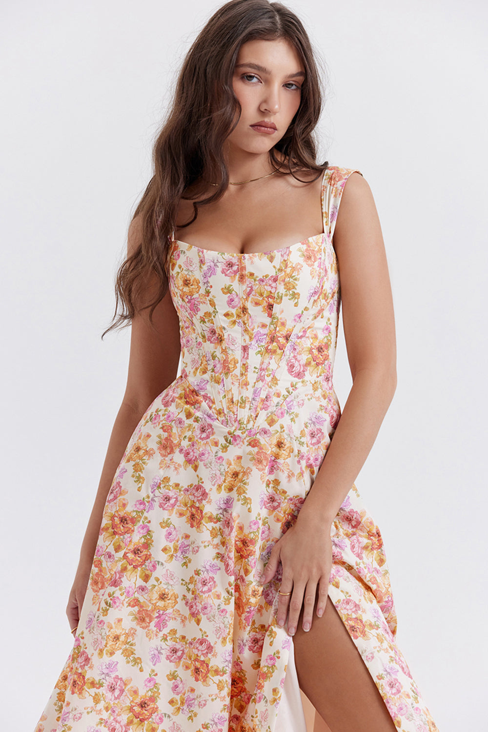 jurk voor dames – Elysia | Bloemen Midi Zonnejurk