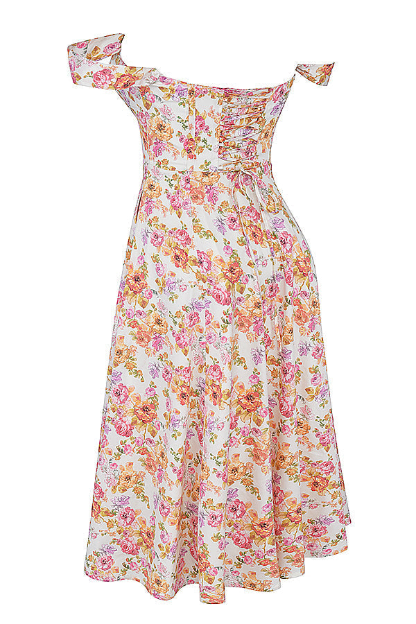 jurk voor dames – Elysia | Bloemen Midi Zonnejurk