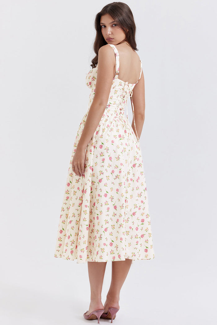 jurk voor dames – Elysia | Bloemen Midi Zonnejurk
