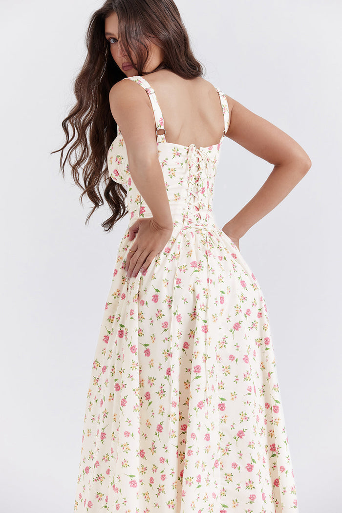 jurk voor dames – Elysia | Bloemen Midi Zonnejurk