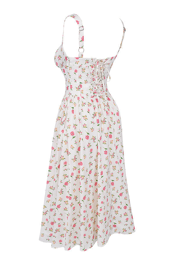 jurk voor dames – Elysia | Bloemen Midi Zonnejurk