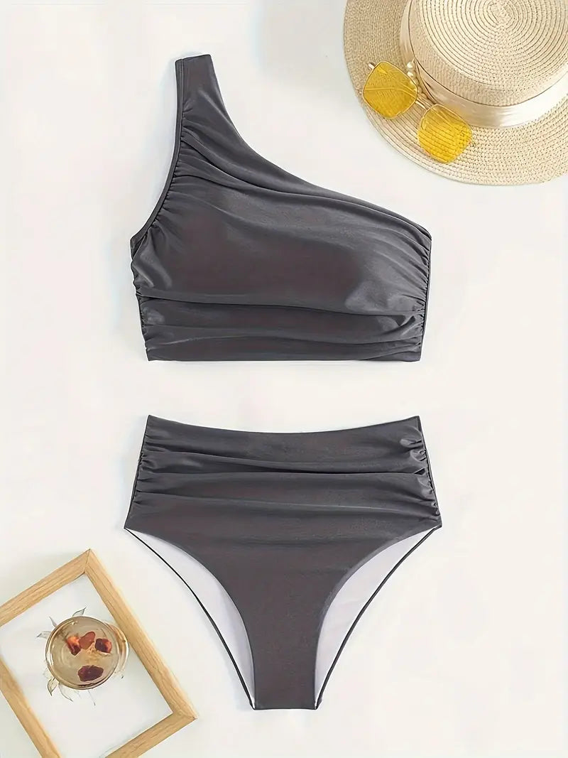 Joelle | Elegante One-Shoulder Bikini Set - Fashion Lab