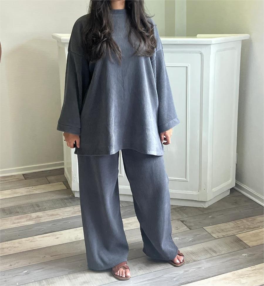 Adelina | Corduroy Tweedelige Broek - Fashion Lab