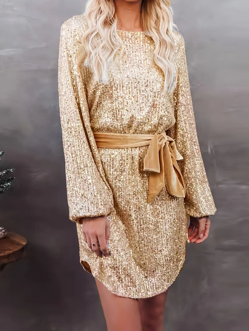 Jannie | Sprankelende Pailletten Jurk - Fashion Lab