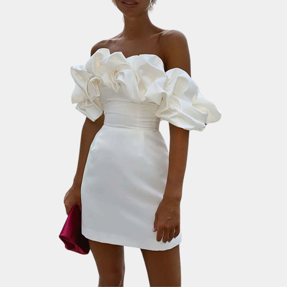 Gael | Witte Mini Boho Jurk - Fashion Lab