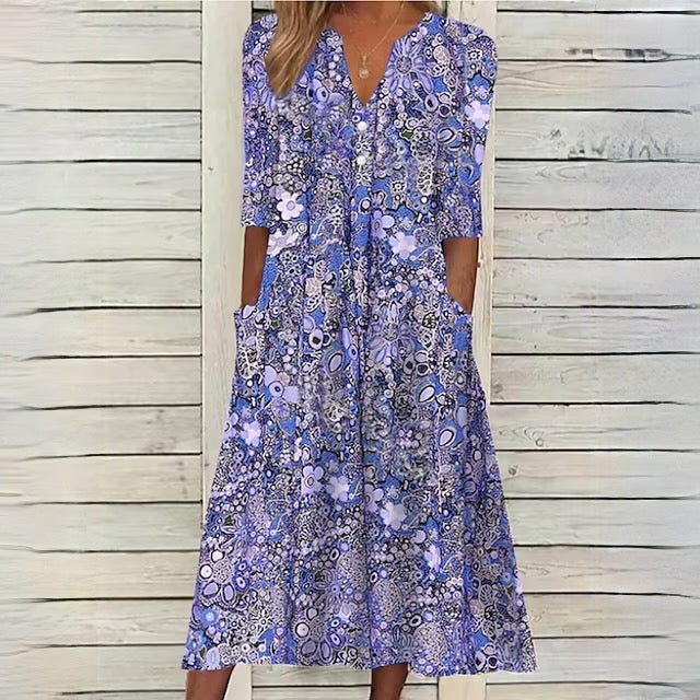 jurk voor dames – Garnet | Bloemenjurk