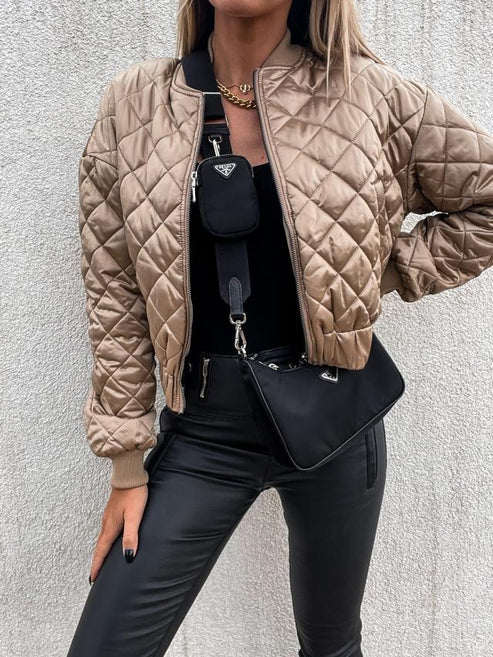 jas voor dames – Iella | Gewatteerd Bomberjack Met Moderne Stijl
