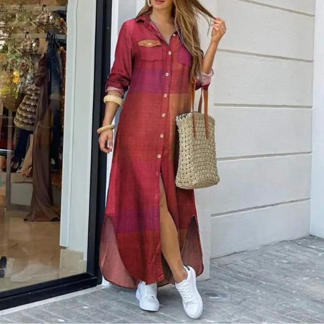jurk voor dames – Ilse | Lange Denim Jurk