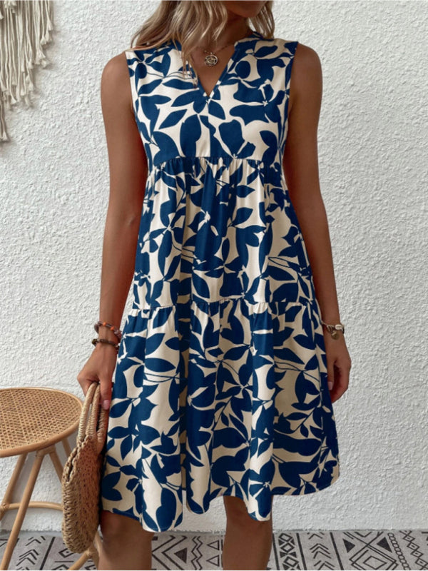 Lydea | Mouwloze Print Jurk - Fashion Lab