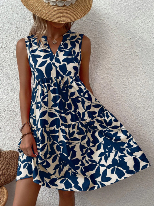 Lydea | Mouwloze Print Jurk - Fashion Lab