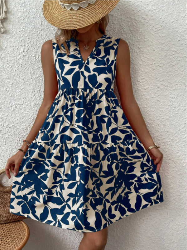 Lydea | Mouwloze Print Jurk - Fashion Lab
