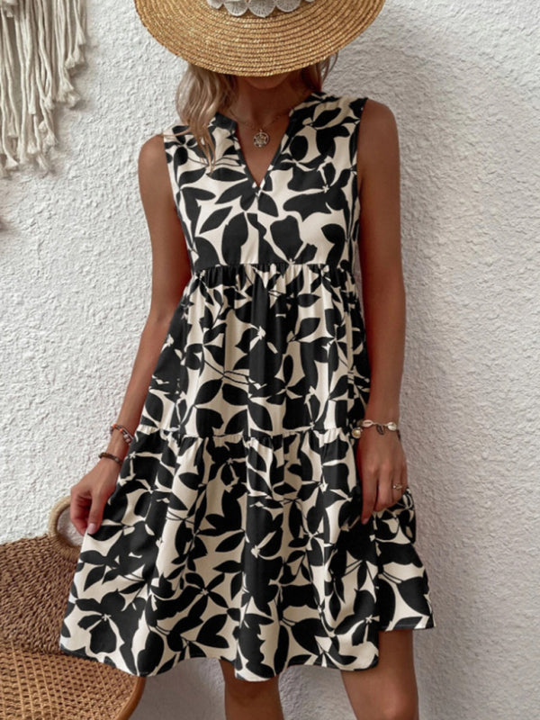 Lydea | Mouwloze Print Jurk - Fashion Lab