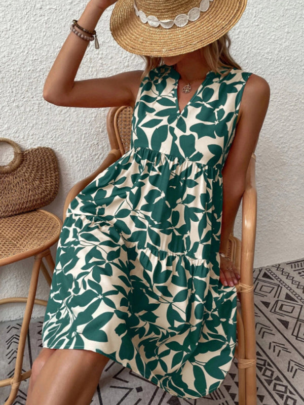 Lydea | Mouwloze Print Jurk - Fashion Lab