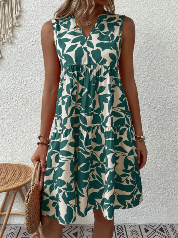 Lydea | Mouwloze Print Jurk - Fashion Lab